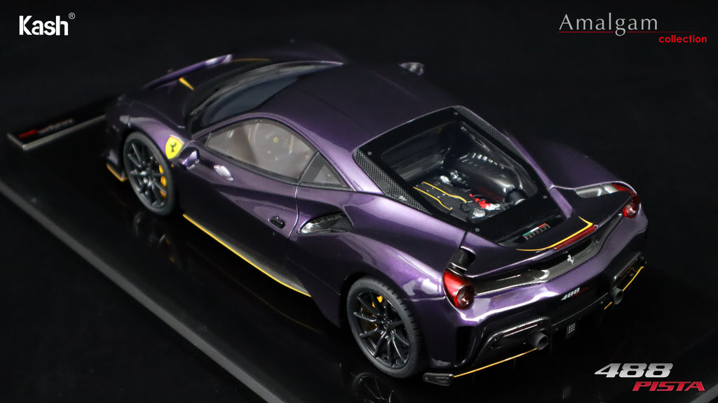 Kash Customized x Amalgam Collection 1/18 Ferrari 488 Pista Viola Hong Kong Limited 50pcs M6283-SC5