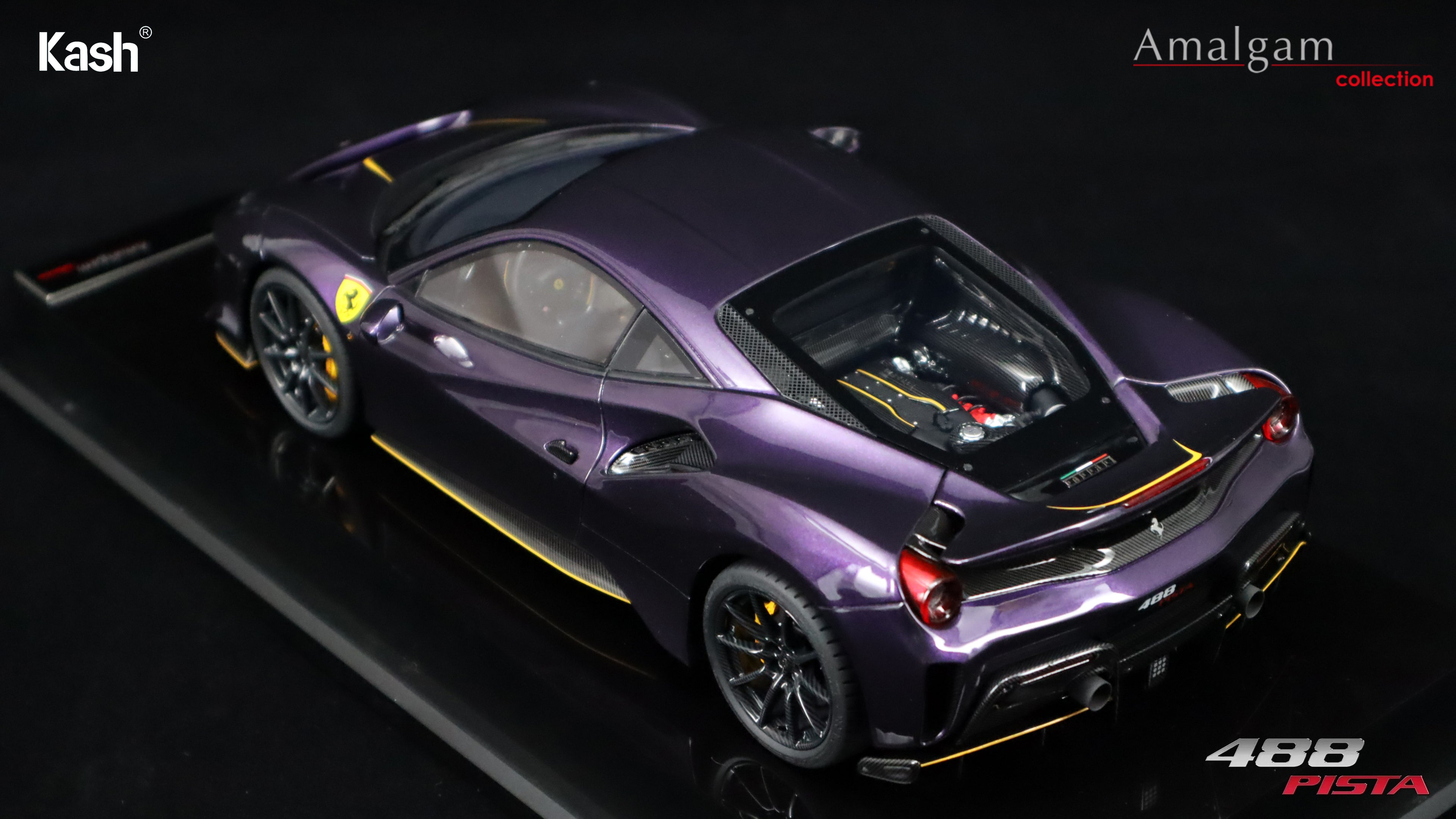 Kash Customized x Amalgam Collection 1/18 Ferrari 488 Pista Viola Hong Kong Limited 50pcs M6283-SC5