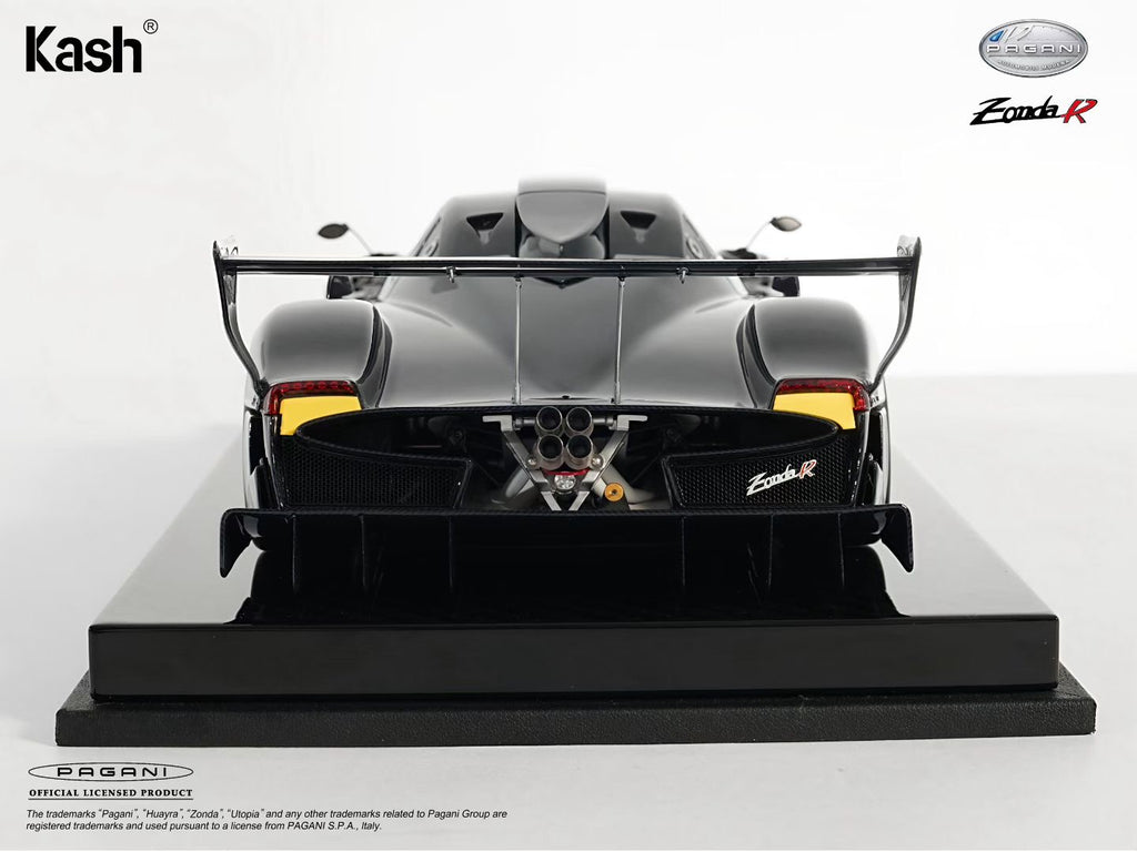 Kash Model 1/18 Pagani Zonda R Gloss Carbon Black Diecast Model KPZR002