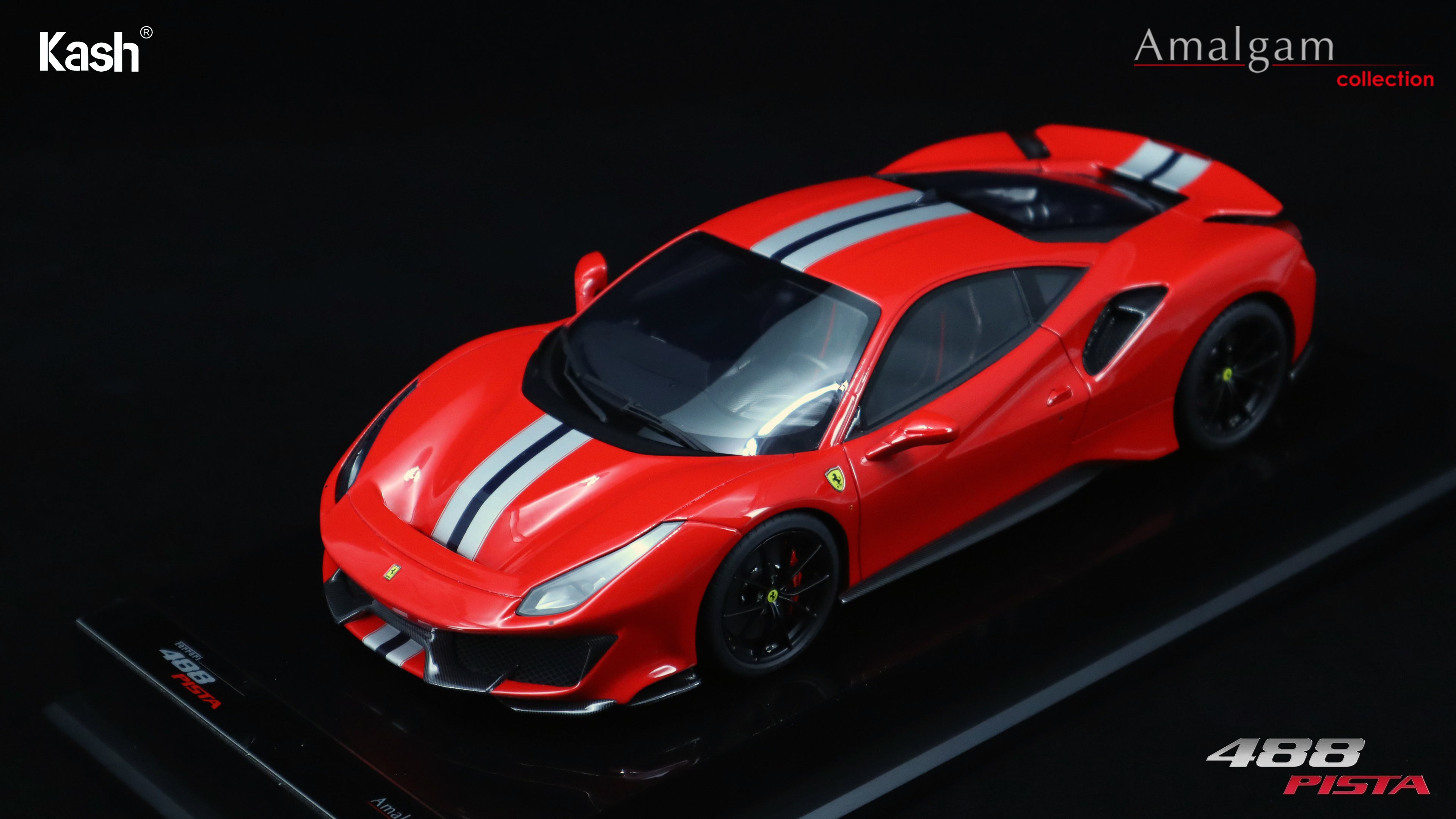 Kash Customized x Amalgam Collection 1/18 Ferrari 488 Pista Rosso Corsa Limited 99 pcs M6283-SC1