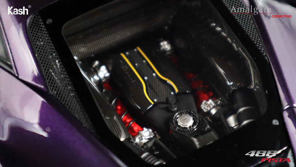 Kash Customized x Amalgam Collection 1/18 Ferrari 488 Pista Viola Hong Kong Limited 50pcs M6283-SC5
