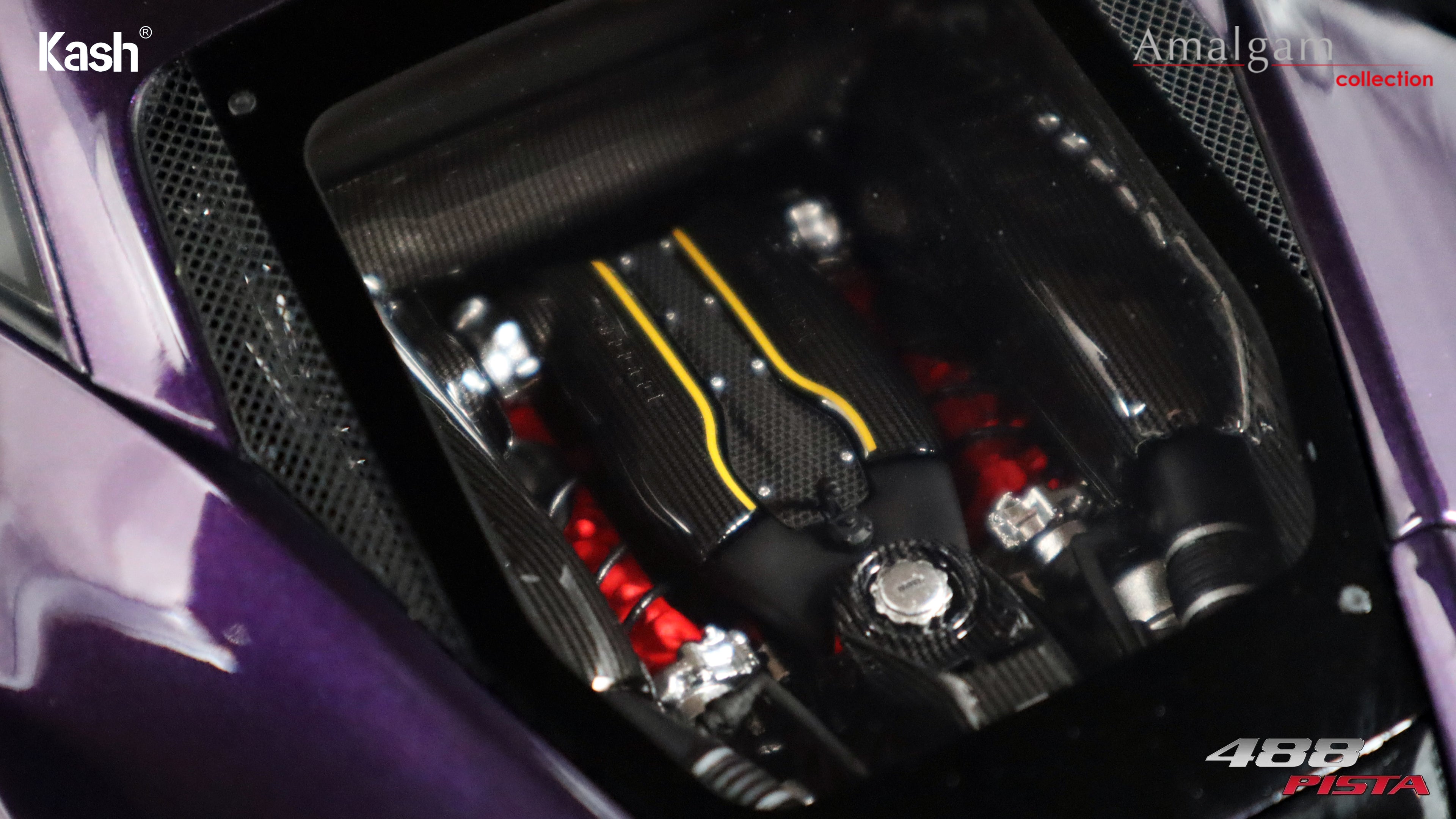 Kash Customized x Amalgam Collection 1/18 Ferrari 488 Pista Viola Hong Kong Limited 50pcs M6283-SC5