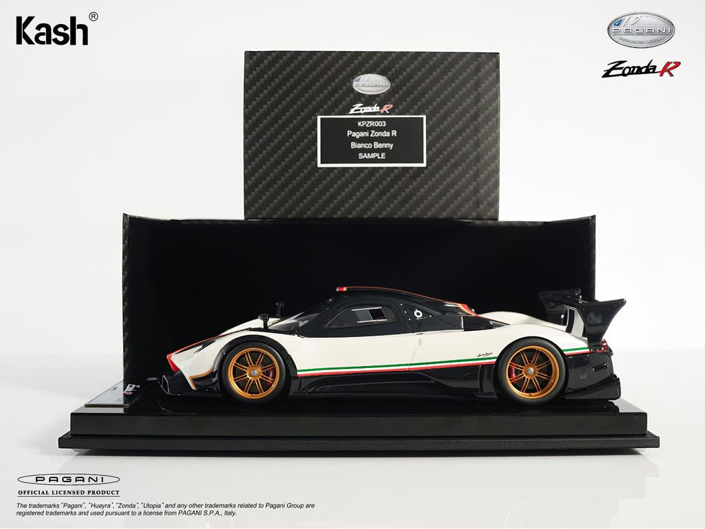 Kash Model 1/18 Pagani Zonda R — Warm Pearlescent White — Die-cast Model KPZR003
