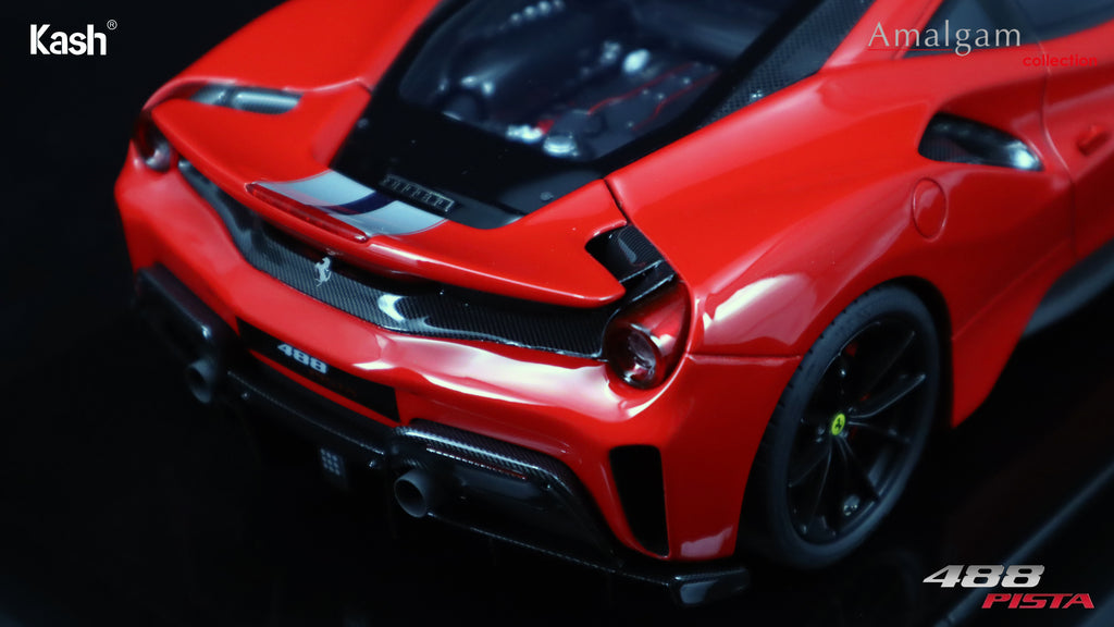 Kash Customized x Amalgam Collection 1/18 Ferrari 488 Pista Rosso Corsa Limited 99 pcs M6283-SC1