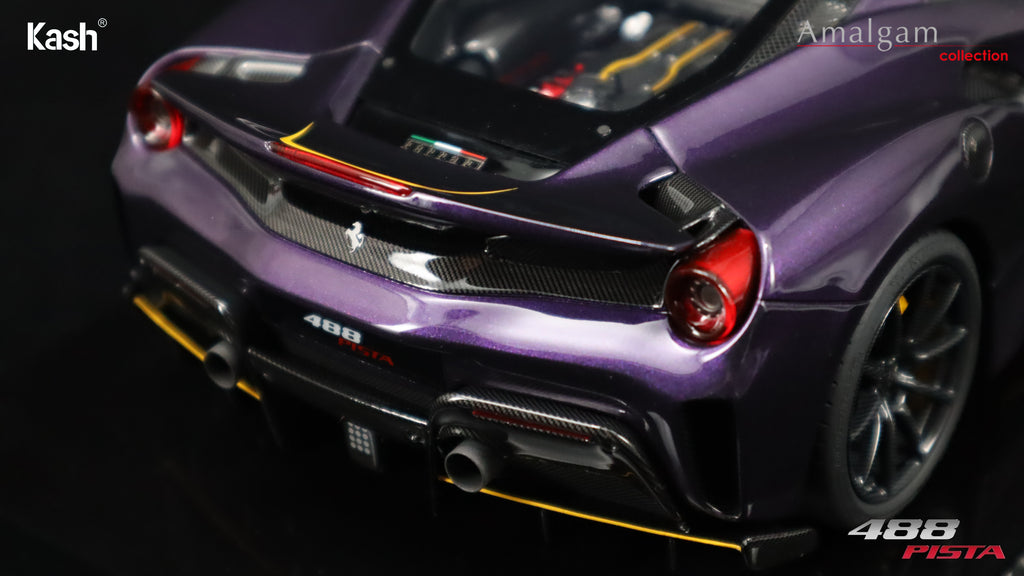 Kash Customized x Amalgam Collection 1/18 Ferrari 488 Pista Viola Hong Kong Limited 50pcs M6283-SC5