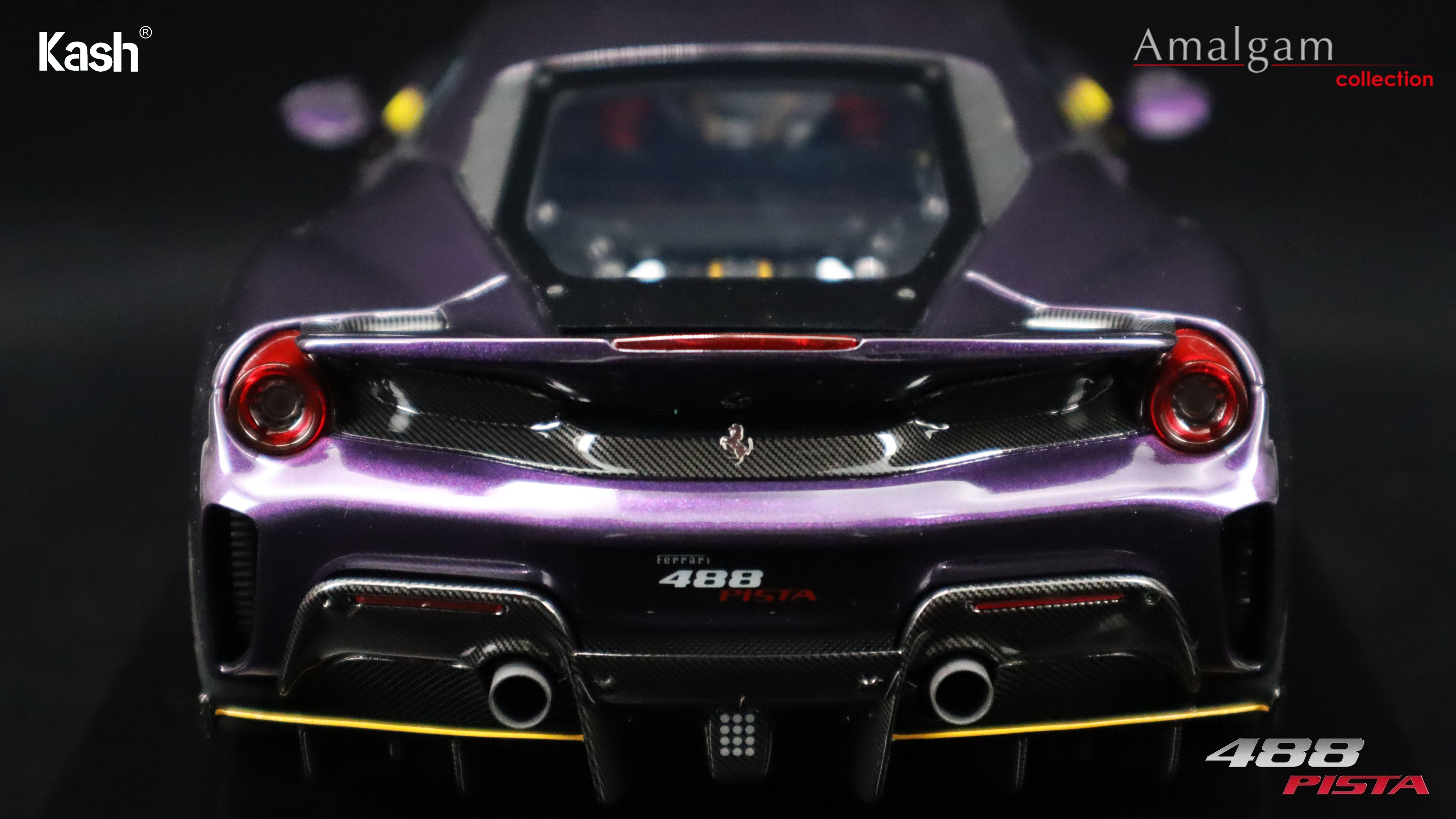 Kash Customized x Amalgam Collection 1/18 Ferrari 488 Pista Viola Hong Kong Limited 50pcs M6283-SC5