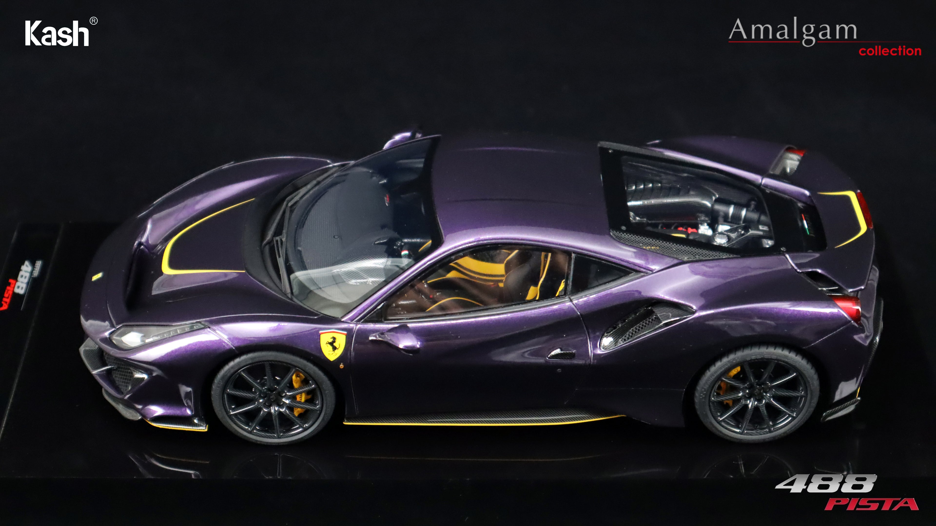 Kash Customized x Amalgam Collection 1/18 Ferrari 488 Pista Viola Hong Kong Limited 50pcs M6283-SC5