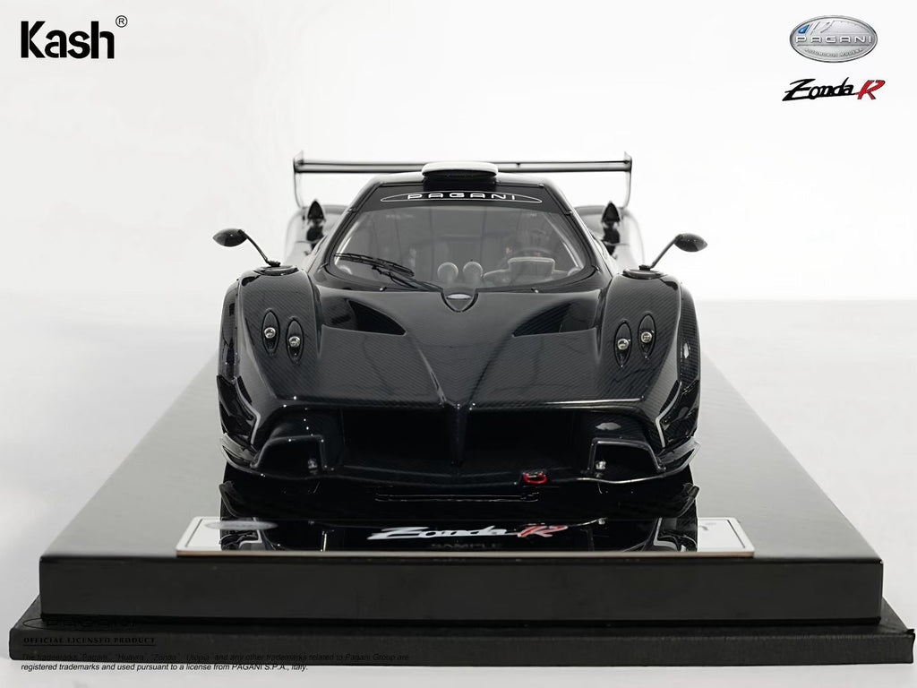 Kash Model 1/18 Pagani Zonda R Gloss Carbon Black Diecast Model KPZR002