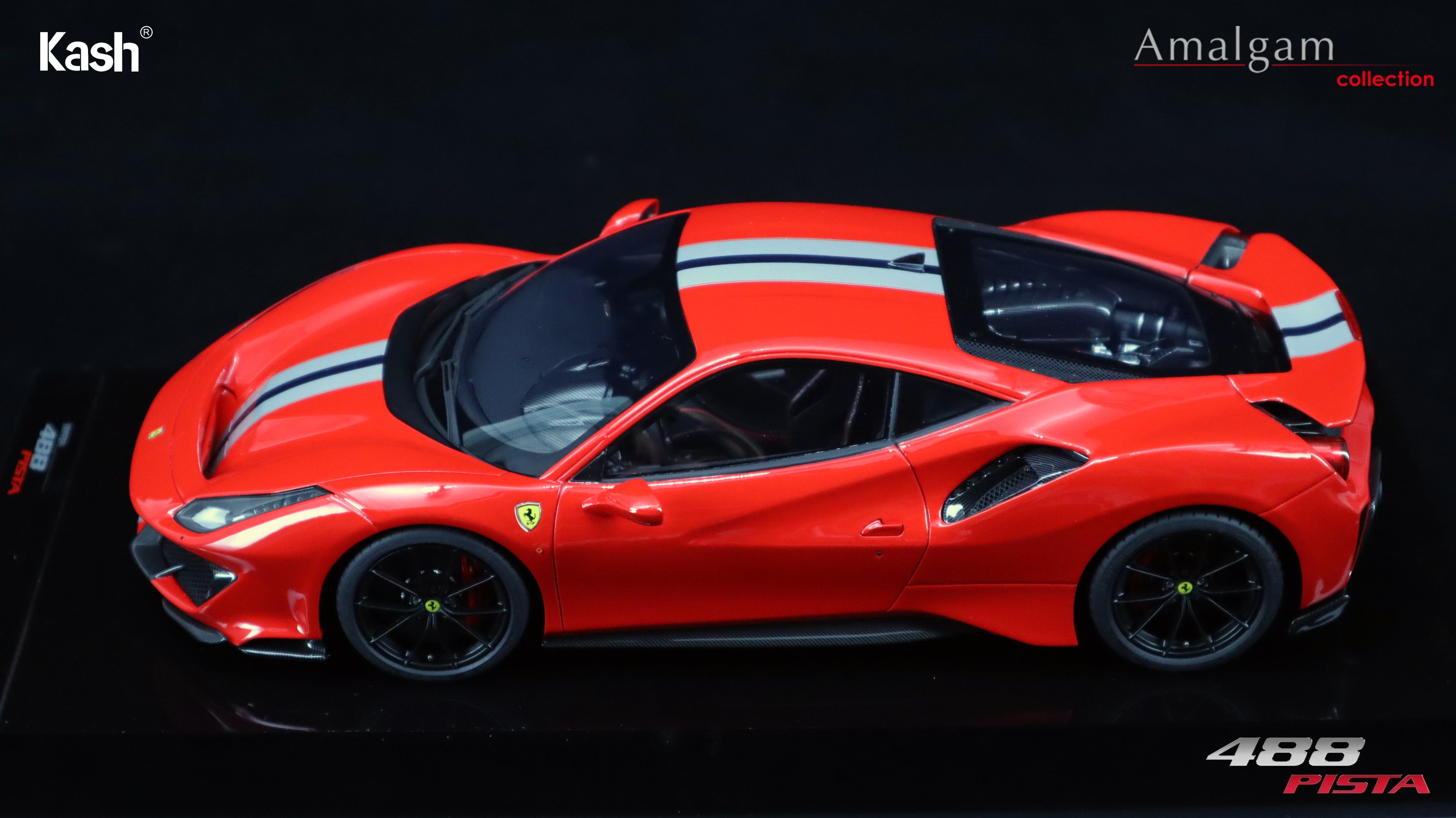 Kash Customized x Amalgam Collection 1/18 Ferrari 488 Pista Rosso Corsa Limited 99 pcs M6283-SC1