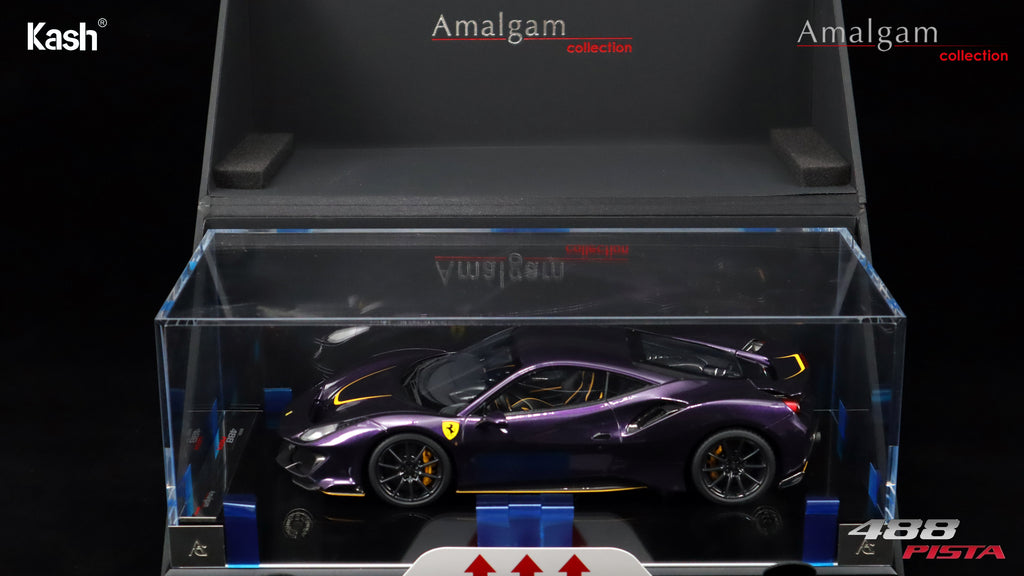 Kash Customized x Amalgam Collection 1/18 Ferrari 488 Pista Viola Hong Kong Limited 50pcs M6283-SC5