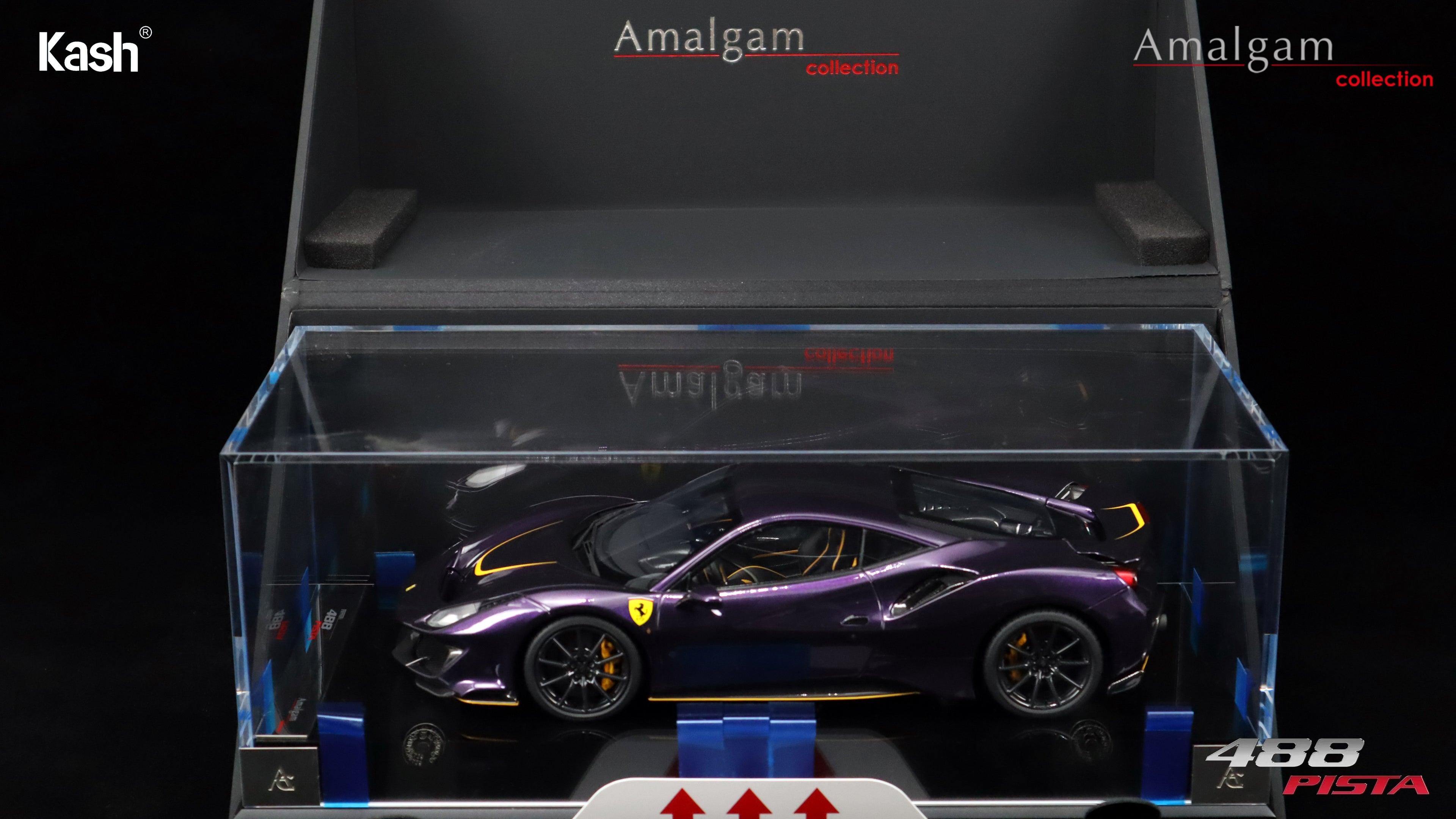 Kash Customized x Amalgam Collection 1/18 Ferrari 488 Pista Viola Hong Kong Limited 50pcs M6283-SC5