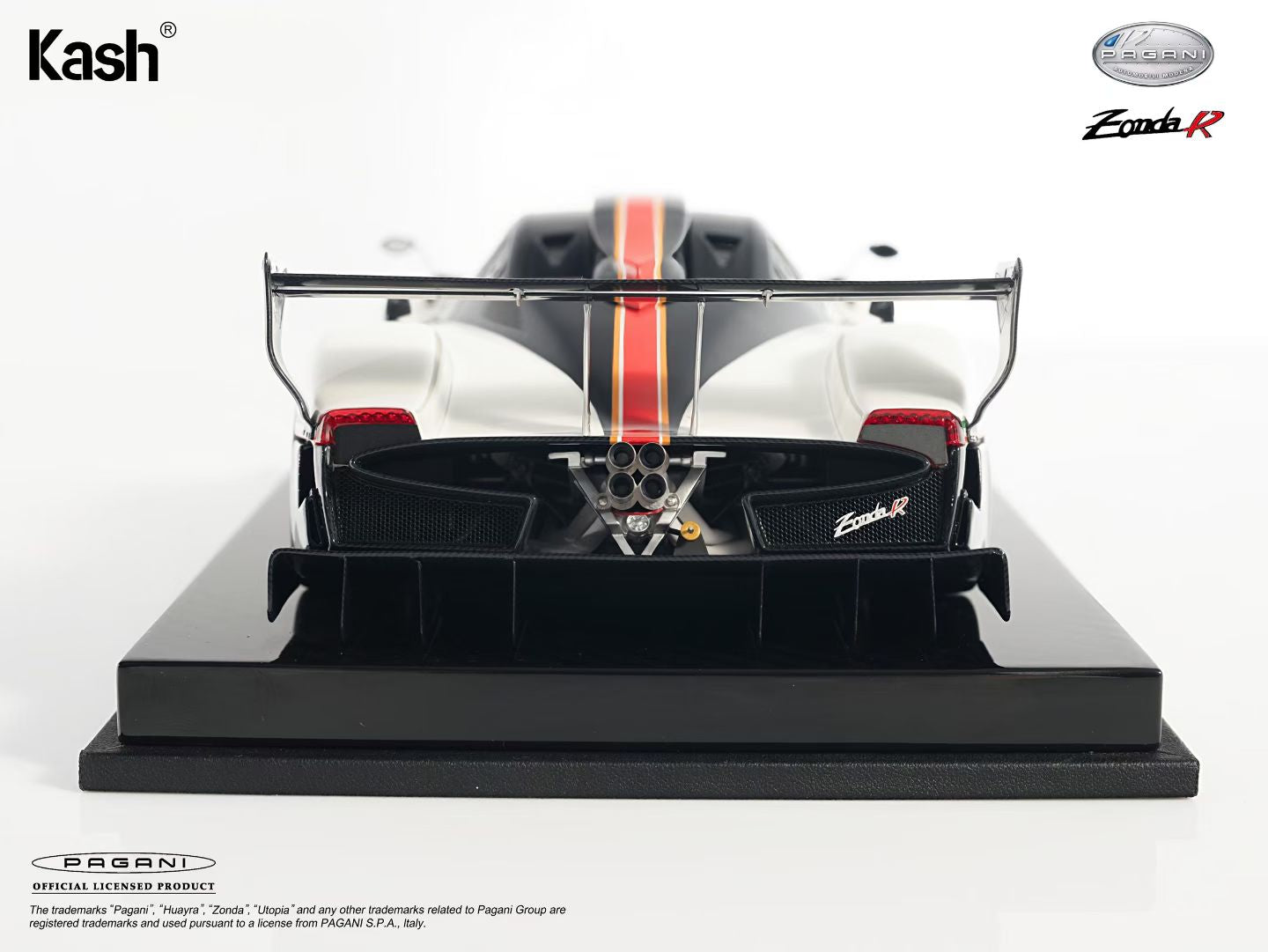 Kash Model 1/18 Pagani Zonda R — Warm Pearlescent White — Die-cast Model KPZR003
