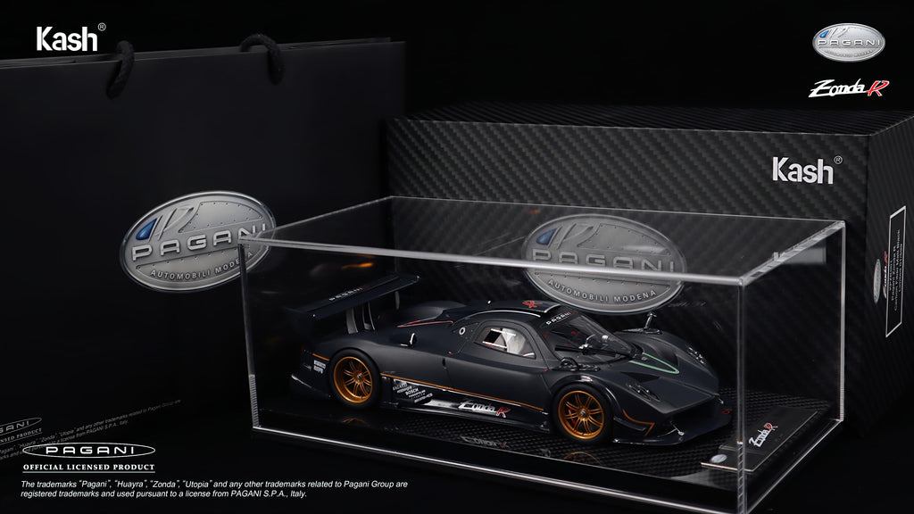 Kash Model 1/18 Pagani Zonda R Carbon Fiber Matt Black Limited 599pcs KPZR001