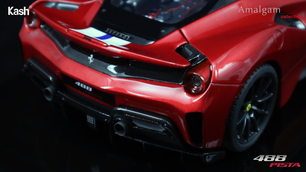 Kash Customized x Amalgam Collection 1/18 Ferrari 488 Pista Rosso Magma Limited 50pcs M6283-SC2