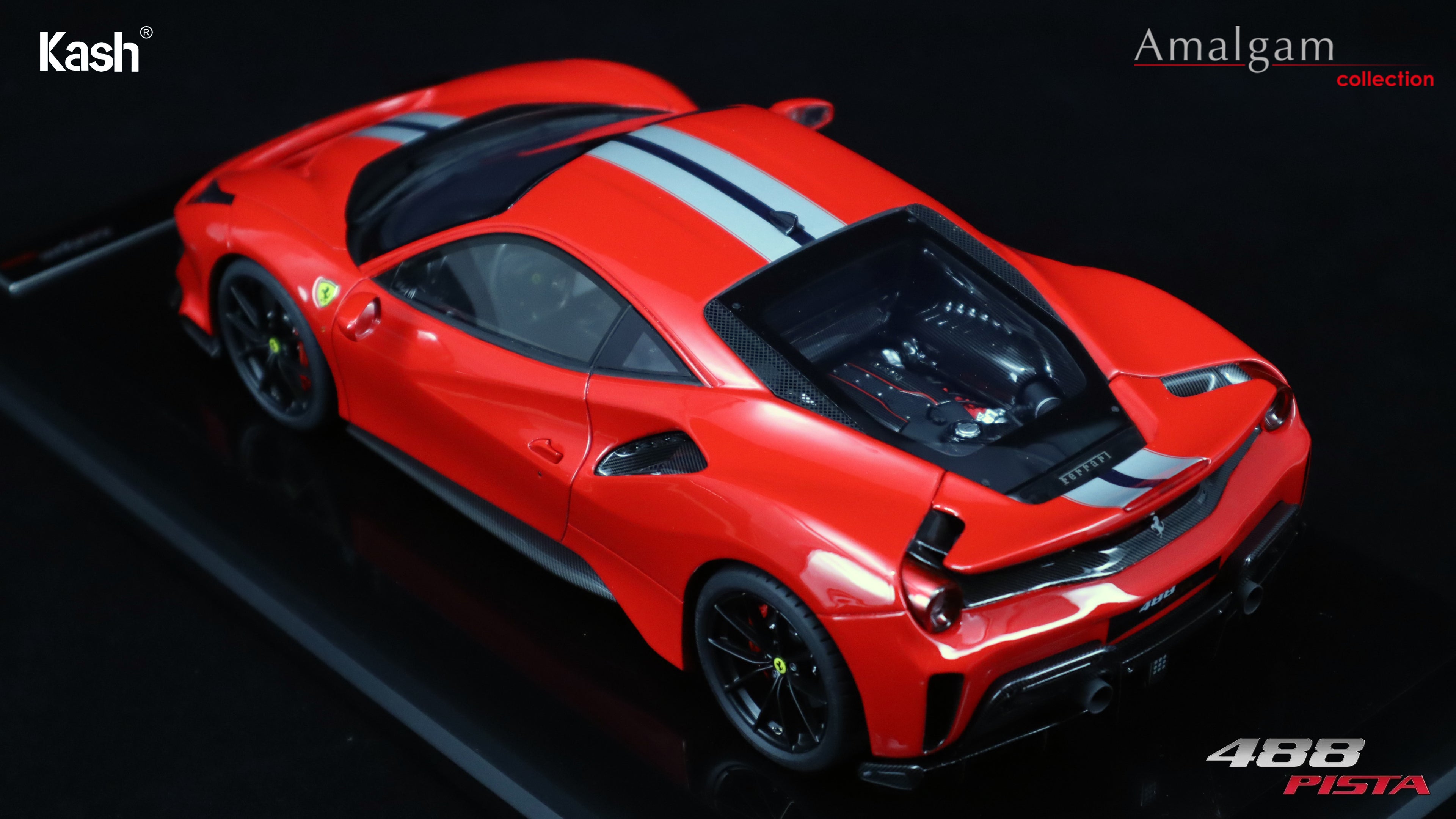 Kash Customized x Amalgam Collection 1/18 Ferrari 488 Pista Rosso Corsa Limited 99 pcs M6283-SC1