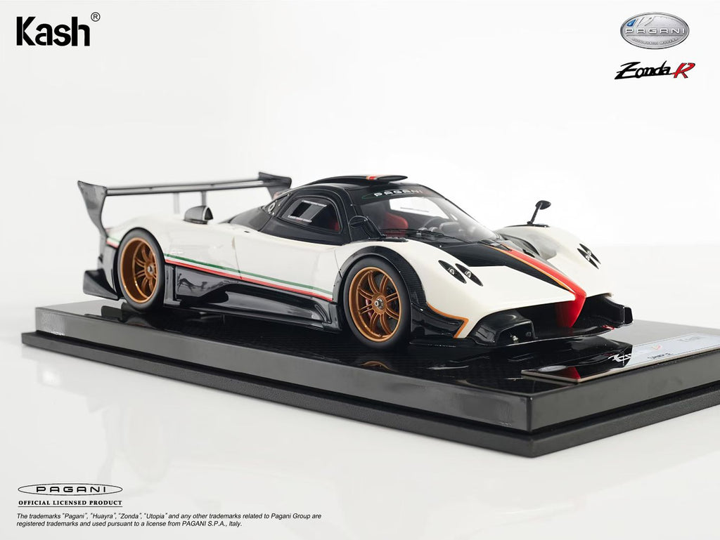 Kash Model 1/18 Pagani Zonda R — Warm Pearlescent White — Die-cast Model KPZR003