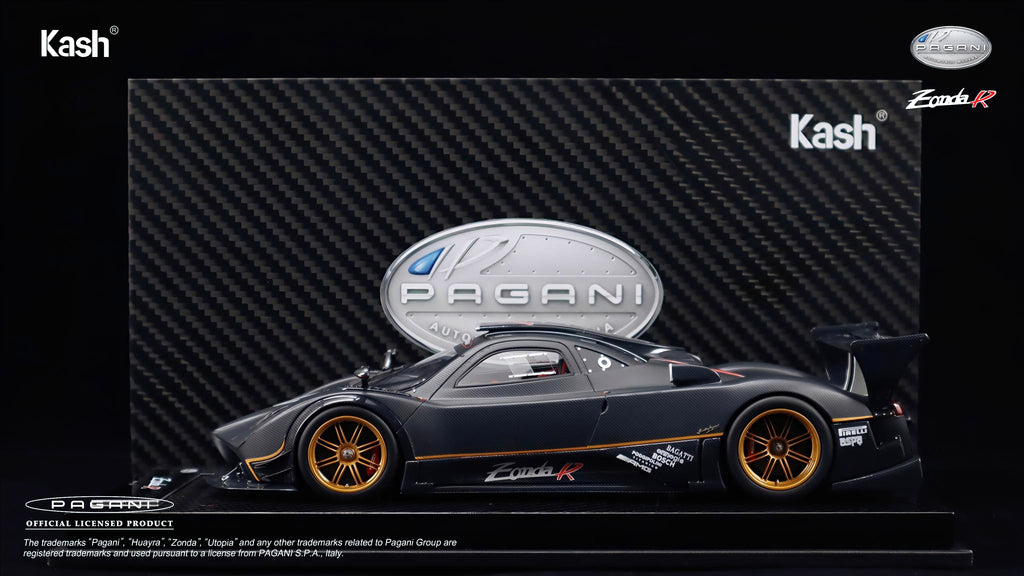 Kash Model 1/18 Pagani Zonda R Carbon Fiber Matt Black Limited 599pcs KPZR001